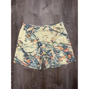 Overtime Mesh Athletic Shorts Mens XXL Japanese Kamigawa Wave Basketball Gym 6"